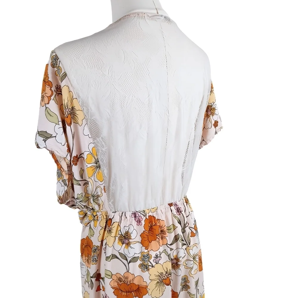 Liberty Love Sheer Lace Floral Kimono Duster M - Picture 6 of 9